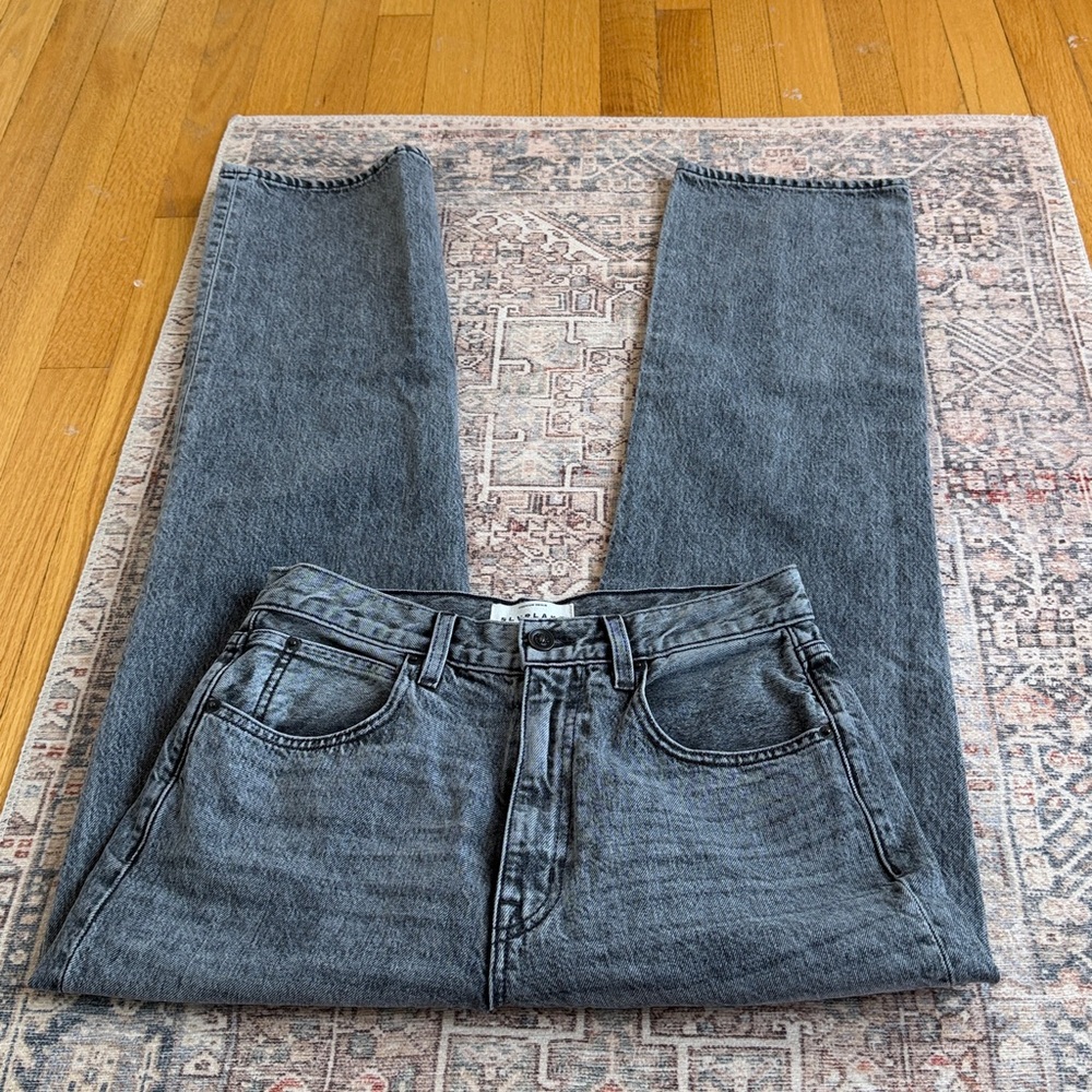 SLVRLAKE London Straight Leg Jeans After Hours Wash Black Gray Denim Size 29 - Picture 7 of 8